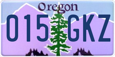 OR license plate 015GKZ