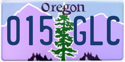 OR license plate 015GLC