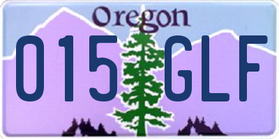 OR license plate 015GLF