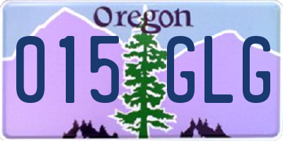 OR license plate 015GLG