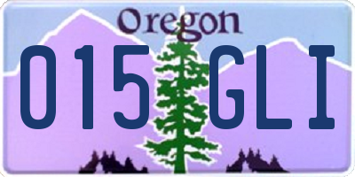 OR license plate 015GLI