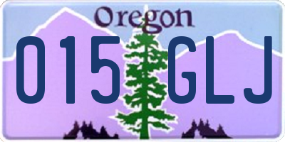 OR license plate 015GLJ