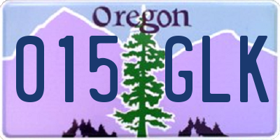 OR license plate 015GLK