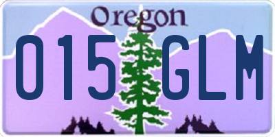 OR license plate 015GLM
