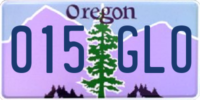 OR license plate 015GLO