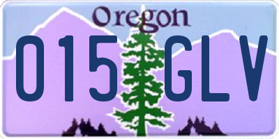 OR license plate 015GLV