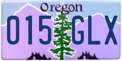 OR license plate 015GLX