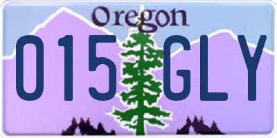 OR license plate 015GLY