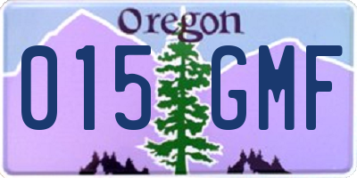 OR license plate 015GMF