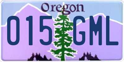 OR license plate 015GML