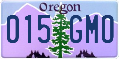 OR license plate 015GMO