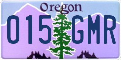 OR license plate 015GMR