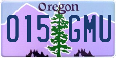 OR license plate 015GMU