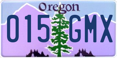 OR license plate 015GMX