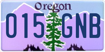 OR license plate 015GNB