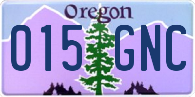 OR license plate 015GNC