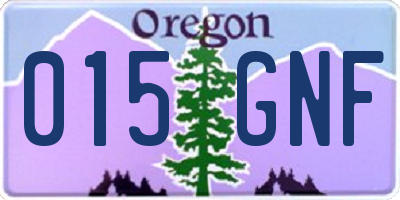 OR license plate 015GNF