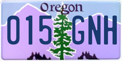 OR license plate 015GNH
