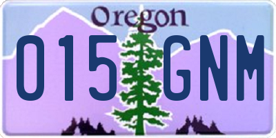 OR license plate 015GNM