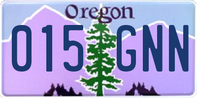 OR license plate 015GNN
