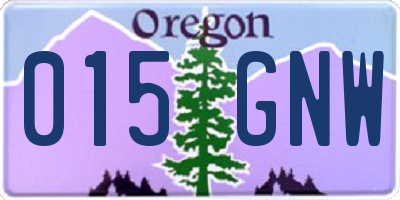 OR license plate 015GNW