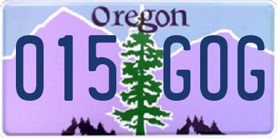 OR license plate 015GOG