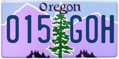 OR license plate 015GOH