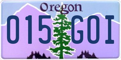 OR license plate 015GOI