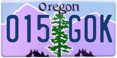 OR license plate 015GOK