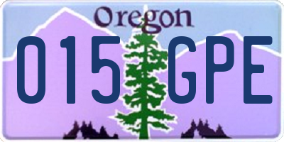 OR license plate 015GPE