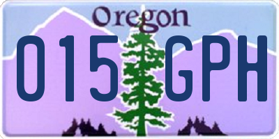 OR license plate 015GPH