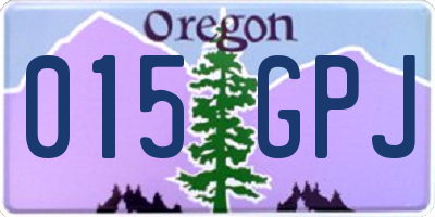 OR license plate 015GPJ