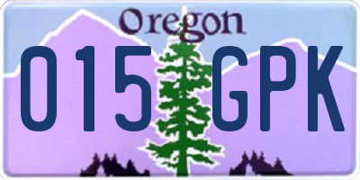 OR license plate 015GPK