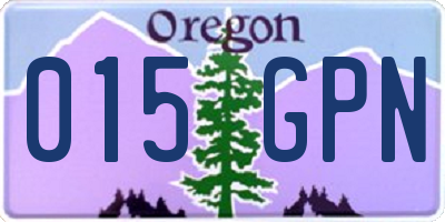 OR license plate 015GPN