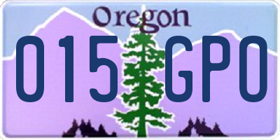 OR license plate 015GPO