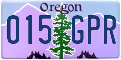 OR license plate 015GPR