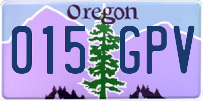 OR license plate 015GPV