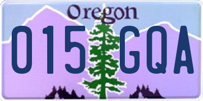 OR license plate 015GQA