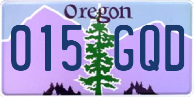 OR license plate 015GQD