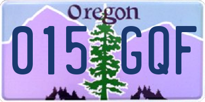 OR license plate 015GQF