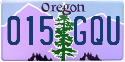 OR license plate 015GQU