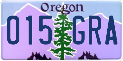 OR license plate 015GRA