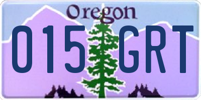 OR license plate 015GRT