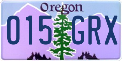 OR license plate 015GRX