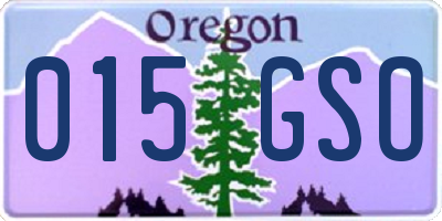 OR license plate 015GSO