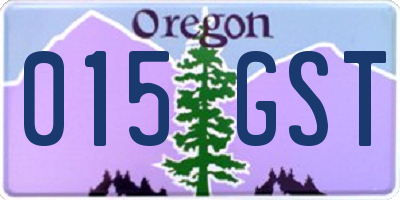OR license plate 015GST