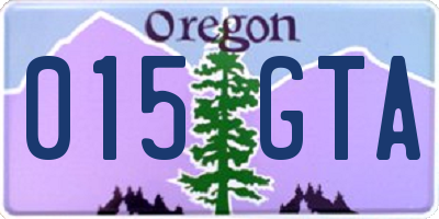 OR license plate 015GTA