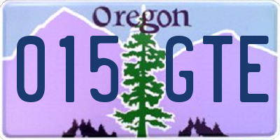 OR license plate 015GTE