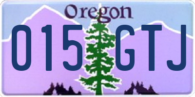 OR license plate 015GTJ