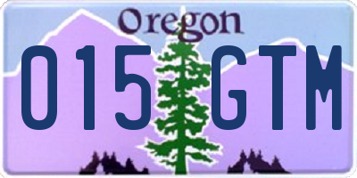 OR license plate 015GTM